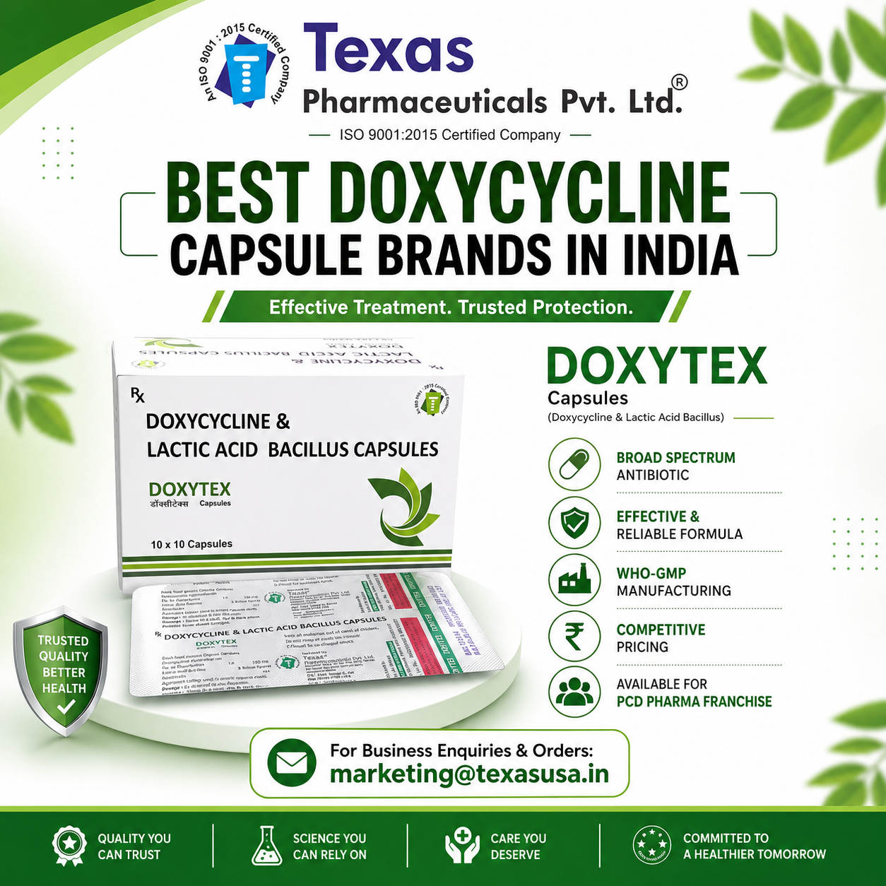 Best Doxycycline Capsule Brands in India
